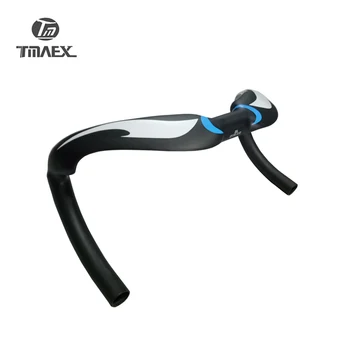 TMAEX-Carbon Ghidon Urmări Sprinter Carbon Bar Drop Bar UD Albastru Finisaj Mat 31.8 mm 370mm/385mm Agitat Curse Baruri