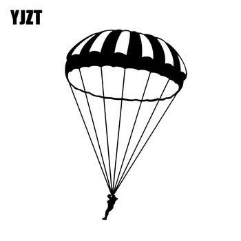 YJZT 11.1*17.3 CM Parașutistul Parasuta Sporturi Extreme Decor Autocolant Auto Silueta de Vinil Accesorii C12-0754