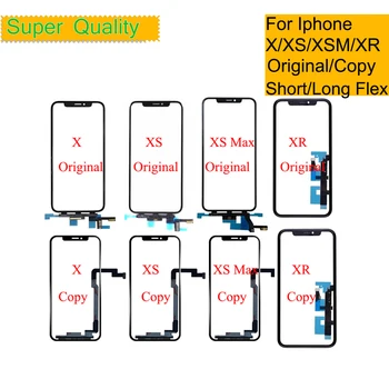 Pentru Iphone X XR XS Max Touch Screen Digitizer Senzor Panou Frontal de Lentile de Sticlă Scurt Și Lung Cablu Flex