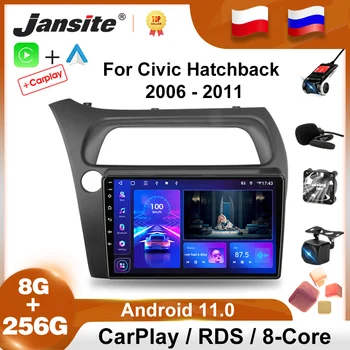 Jansite 2 Din Android 11.0 Radio Auto Pentru toate modelele Honda Civic Hatchback 2006-2011 Carplay Multimidia Player Car Audio Stereo RDS DSP Wifi