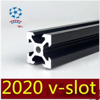 2020 aluminiu extrudare profil standard european 2020 v-slot negru lungime 350mm profil de aluminiu banc de lucru 1buc 350mm 370mm
