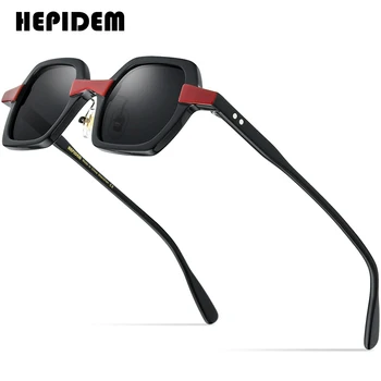 HEPIDEM Acetat Polarizat ochelari de Soare Barbati 2022 Nou Retro de Epocă Pătrat Ochelari de Soare pentru Femei Nuante 9152T
