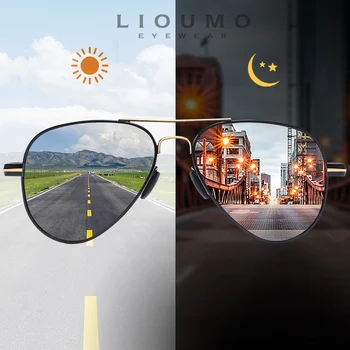 LIOUMO Brand Pilot ochelari de Soare Pentru Barbati Polarizati Ochelari de Soare Femei Fotocromice de Conducere Ochelari de cal Cameleon UV400 gafas de sol