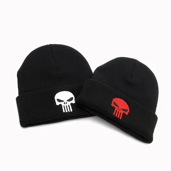 Punisher Craniu Brodate Ține De Cald Lână Pălărie De Moda Sepultu Tricotate Pălării Pentru Bărbați Toamnă Schi Cuplu Beanie Pentru Femei Capota
