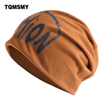 TQMSMY Pălării de Moda Pentru Bărbați Și Femei Casual în aer liber Respirabil Chelioși Căciuli Streetwear Hip Hop Beanie Hat Scrisoare Capota E59