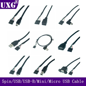 5Pin Placa Feminin Antet pentru Micro-USB de sex Masculin Adaptor Dupont Extender Cablu 5Pin pentru Micro-USB, Mini USB Tip B Cu surub