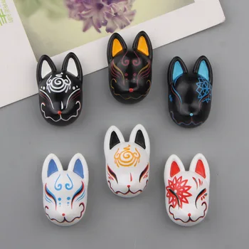 6Pcs/Set Japonez Binecuvântare Fox Masca Magnet de Frigider Set 3d Magneți pentru Home Decor Autocolant pentru Frigider Copii Set Cadou