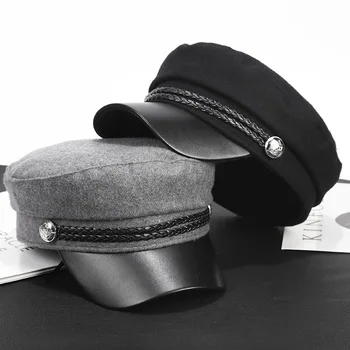 Sombrero De Mujer Bereta Neagră De Vară Anglia Subțire Retro Sălbatice Pălărie Marina Boina Masculina Unisex Hut Damen Gorras Planas Kapelusz