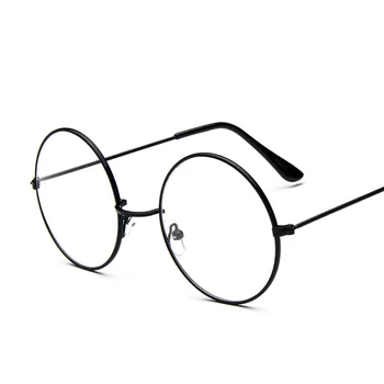 Vintage Ochelari rotunzi Cadru Obiectiv Clar Pentru Bărbați Cadru Metalic Spectacol Ochelari gafas De Sol Spectacol Simplu Ochelari