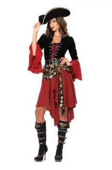 1set/lot Pirates Captain Costum de Halloween cosplay Dress Înaltă Calitate Căpitanul Partidul pirat Cosplay îmbrăcăminte