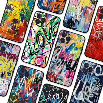 Arta Graffiti Telefon Caz Pentru iPhone 8 7 6 6S Plus X SE 2020 XR XS 14 11 12 13 Mini Pro Max Mobil Caz