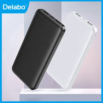 Delabo Portabil Power Bank 10000mAh de Mare Capacitate Încărcător Rapid Powerbank 2 USB Tip-C Pentru iPhone14 13Pro Max Xiaomi Băncile de Putere