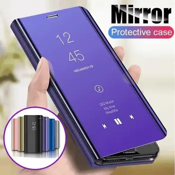 Smart Mirror Flip Caz de Telefon Pentru Samsung J730 J720 J530 J520 J330 J320 J7 J8 J5 J6 Prim-J3 J4 2018 J2 CORE din Piele Capacul suportului