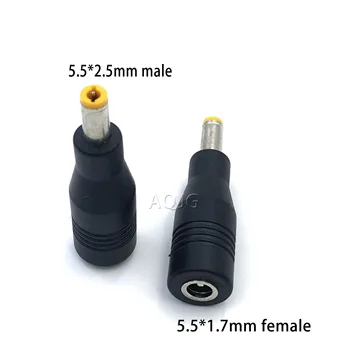 1buc 5.5x1.7/5.5*1.7 mm femela jack la 5.5x2.5 (5 compatibil.5x2.1mm) Plug de sex masculin DC Conector de Alimentare Adaptor de Laptop Mufa de Încărcare