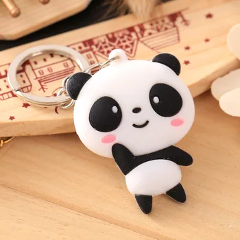 1 BUC Creative Desene animate Panda Breloc Moda Silicon Desene animate Copii Păpușă Jucărie Pandantiv Drăguț Panda Breloc Fata Cadouri Accesorii