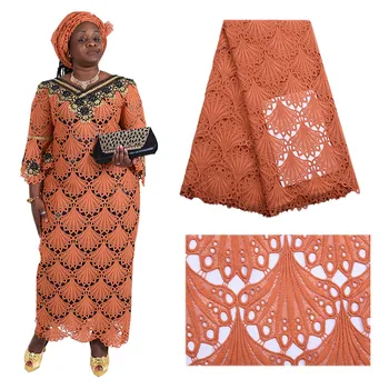 Piersici Africană Cablul de Dantela Tesatura 2020 Broderie Frumoasă Solubil în Apă Nigerian Dantele Dantela Material Pentru rochie de Petrecere Y1799