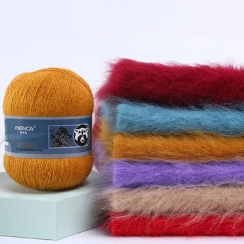 1Roll 50g Nurca Catifea Mână-tricot Fire de Lână Anti-pilling DIY de Mână-tricotate din Lână Moale Ține de Cald pentru Tricotat de Culoare Pură