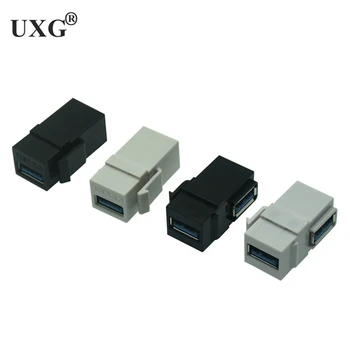 De 90 de Grade Unghi USB 3.0 O Femeie pentru O Femeie Extensia Keystone Jack Cuplaj de Adaptor pentru Placa de Perete Panou Cablu USB