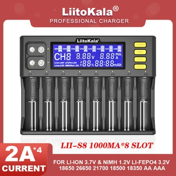 LiitoKala Lii-S8 Lii-PD4 Lii-402 Lii-202 Li-ion Încărcător de Baterie De 3.7 V NiMH 1.2 V, 3.2 V IMR 3.8 V 18650 26650 21700 26700 AA AAA
