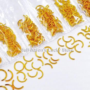 Stiluri mixte în formă de Arc de Aur Bara de Metal 3D Decoratiuni de Arta Unghiilor Nullion Unghii Accesorii Consumabile Instrumente de Linie Curba