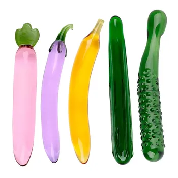 Sticlă Pyrex Vibrator Pentru Femei Masturbari Jucarii Sexuale Legume Fructe Artificiale Penis Vibrator Anal Sex Toy Ton Homosexuali Sex Produs