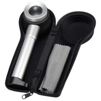 Handheld 45X Pliere Lenjerie de pat Tester Metal Lupe Pânză Fir Contra Lupa Lupa cu Lumina de Calibrare