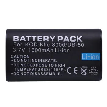 1 buc 1600mAh KLIC-8000 KLIC8000 DB50 Baterie DB-50 pentru KODAK Easyshare Zx1 Aj Z612 Z712 Z812 Z1085 Z1015 Z1012 Z1485 Z8612 ESTE