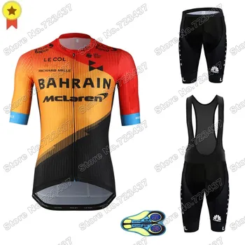 2021 Bahrain Mclaren Ciclism de Îmbrăcăminte de Vară Ciclism Jersey Set Cursa de Biciclete Rutier Tricouri Costum de Biciclete Topuri, Salopete, pantaloni Scurți MTB Maillot