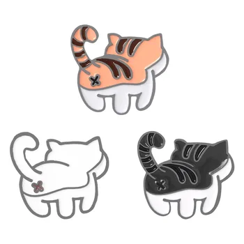Cute Kitty Pin Kawaii Cat Email pin Kitty Fundul pinback ti Insigna Rucsac-Sac de Pălărie din Piele Jachete Accesoriu Amuzant, Iubitor de Pisici Cadou