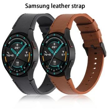 Tur Curea din Piele Pentru Samsung Galaxy Watch Band 4 Clasic 46mm 42mm Bucla Mansete Bratara Curea de Ceas Inteligent Trupa 44mm 40mm