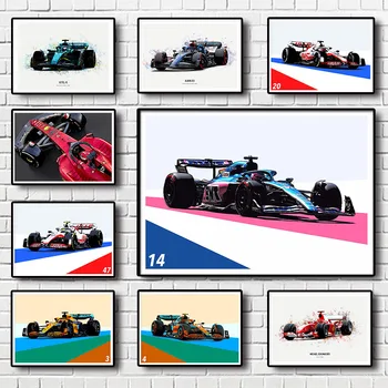 Masina de Formula 1 serviciul de curse stil poster Panza Pictura Arta de Perete decor acasă decorare chambre fan colecție de postere