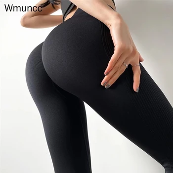 Wmuncc Energie Fără Sudură Jambiere Femei De Fitness Rulează Yoga Pantaloni Talie Mare Burtica De Control Push-Up De Fitness Jambiere Sport Sală De Sport Uzura