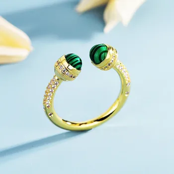Europene și Americane de creație simplu personalitate verde fritillary inel pentru femei de moda de mână placat cu aur de 18k inel brățară femei
