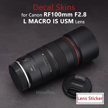 100 2.8 Obiectiv Premium Decal Piele Folie de Protectie pentru Canon RF100 F2.8 L MACRO is USM Lens Protector de Vinil Autocolant