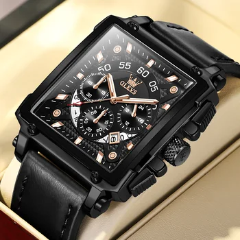 OLEVS Original pentru Bărbați ceasuri de Lux 2022 Brand de Top de Moda Piața de Piele Cuarț Sport Barbati Curea din Piele rezistent la apa Ceasuri de mana