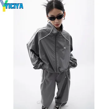 yiciya două seturi de piese pentru femei toamna outifits Femei trening, jachete și pantaloni paltoane Pantaloni noi y2k haine