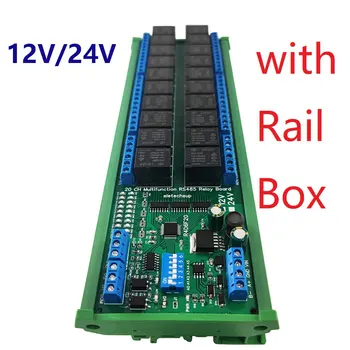 20Channel RS485 Comutator Digital Analogic IO Modul Modbus RTU PLC UART Extinderea Bord 4-20MA Curent 0-10V Tensiune Citit
