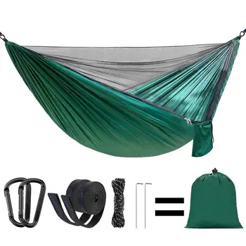 Camping Hamac cu Plasă de Țânțari Usoare Duble Portabil Hamace Impermeabil Rainfly Cort, Prelata pentru Backpacking Drumeții/Plaja