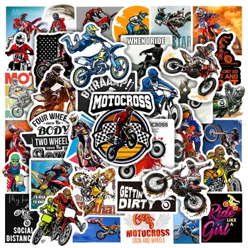 Autocolante Motocross Copii Jucarii Laptop Planificator Motocicleta Sticla De Apa Patine Chitara Depozitare Perete Estetice Papetărie Graffiti