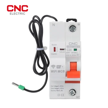 CNC YCB9ZF-100W 1P WiFi Inteligent Întrerupător de Circuit de Protecție Scurt-Circuit Temporizat Inteligent Rar Comutator de Control de la Distanță