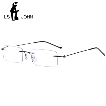 E JOHN fără ramă de Ochelari de Citit Bărbați Femei Brand Designer de Aliaj de Titan Anti Blue Ray Pătrat baza de Prescriptie medicala Presbyopic Ochelari de vedere