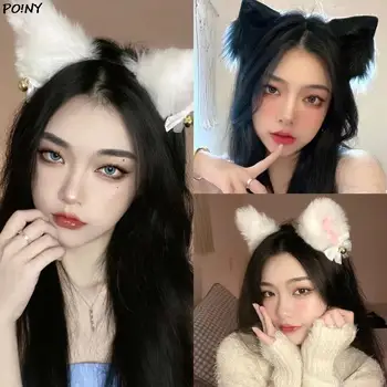Cosplay Pisica Drăguț Vulpe Blană De Păr În Urechi Cercuri Noapte De Petrecere Anime Lolita Hairband Blana Benzi Clip Fată Accesorii De Par Ureche Banda De Păr