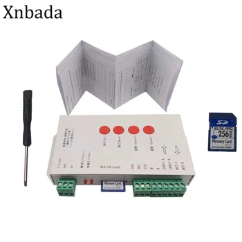 T-1000 Benzi cu Led-uri Controler RGB Cu 256M Card SD 2048Pixels Pentru WS2801 WS2811 WS2812B LPD6803 SK6812 Benzi cu Led-uri DC5-24V