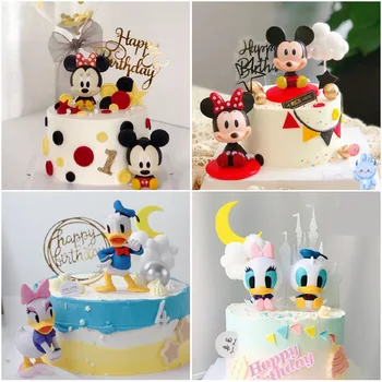 Disney Ziua De Nastere Tort Mickey Mouse, Minnie Copt Tort Ornament Decor Tort Fân Petrecere De Aniversare Pentru Copii Decor Consumabile Ziua