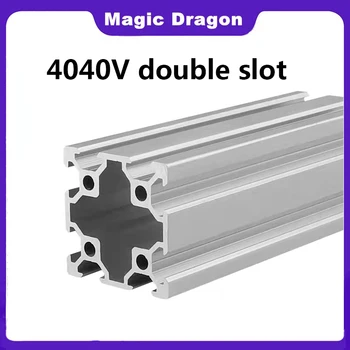 1 BUC Industriale cu profil de aluminiu standard European 4040 dublu-fantă V-slot 3D printer cadru V-slot de aluminiu 4040 profil