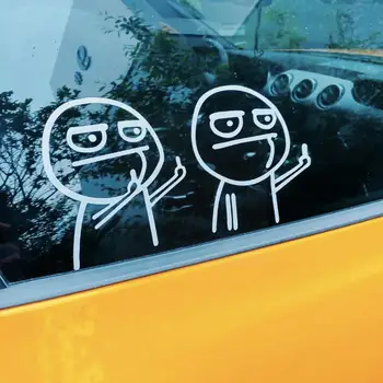 Autocolant auto Batjocură Disprețuiesc JDM Amuzant Degetul Mijlociu de Personalitate Desene animate Creativitatea Corpul Autocolant Firma Autocolant Auto plin de Umor O8C2