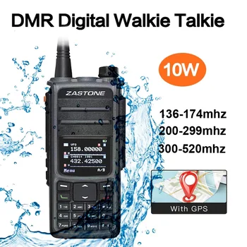 ZASTONE UV008 IP67 rezistent la apa DMR Radio Digital Cu GPS Tri Band 136-174mhz 200-299mhz 300-520mhz 10W Rază Lungă Walkie Talkie