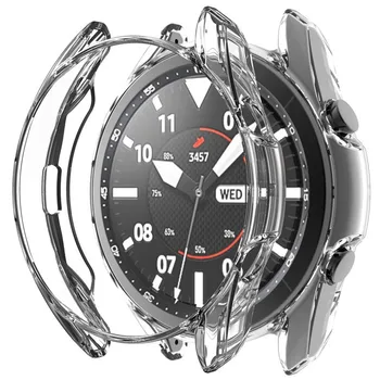 Caz pentru Samsung Galaxy watch 3 TPU Placat cu acoperi toate-în jurul valorii de Acoperire bara de protecție Ecran protector pentru active smartwatch Accesorii