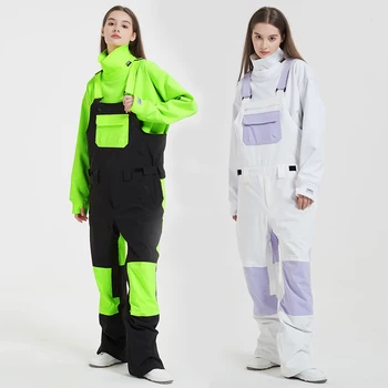 2023 Iarna Noi Dintr-O Bucata Pantaloni De Schi Pentru Femei Om De Sport În Aer Liber Snowboard Schi Costum Salopetă Rezistentă La Vânt, Impermeabil, Salopete Calde