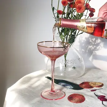 Stil Nordic Cocktail de Sticlă Transparentă Vin High-end de Cristal de Sticlă Desert Sticla Petrecere Speciale de Sticlă de Șampanie Cupă de Sticlă